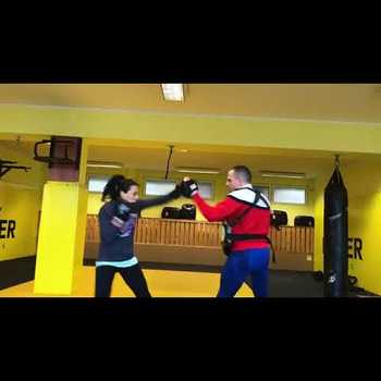Joanna Jedrzejczyk Hitting Mitts Prepping for Rose Namajunas