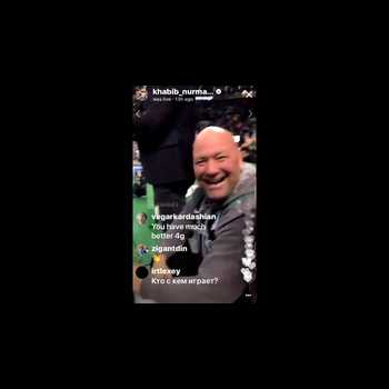 Khabib Nurmagomedov Dana White Court Side at Celtics Game