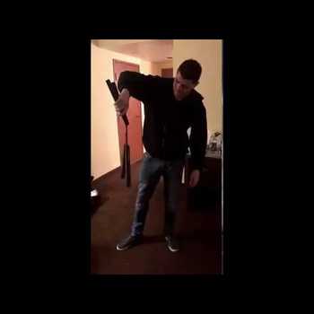 Nick Diaz Nunchucks Stuff in the Hotel Room