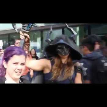 Ronda Rousey Travis Browne Cosplay as Death Knights at Blizzcon